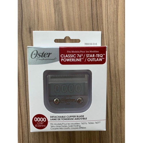 Lâmina Oster Tamanho 0000 Para Clássic 76 Para Cabelo 0,25mm