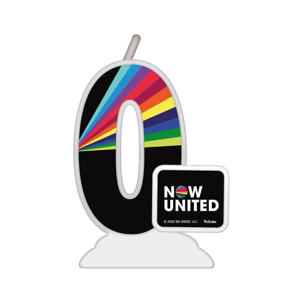 Vela Temática Festa Now United N°0 - 01 Unidade - Festcolor - Rizzo Festas - Home & Living