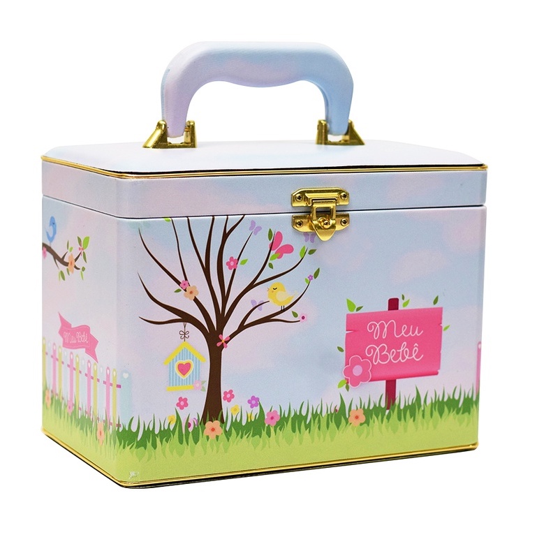Álbum Fotográfico Maleta Box Luxo Meu Bebê 13X18 240 Fotos
