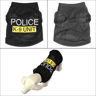 Summer Coat Letter Printed Clothing Police Printed Cute Pet Dog Puppy Clothes Vest Costumes