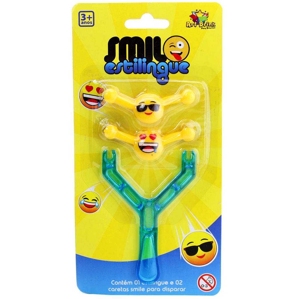 Estilingue Emojis Brinquedo Com 2 Infantil Carinhas Emoticon Divertido ...