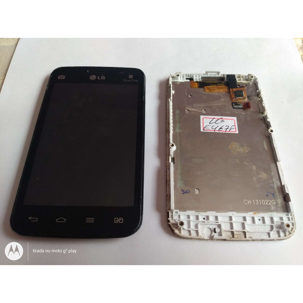 Display Lcd com Touch tatil Celular LG Optimus L4 II E467f usado em bom estado