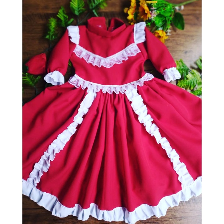 Vestido de prenda feminino infantil | Shopee Brasil