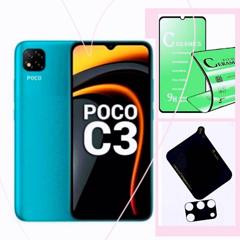 Pelicula 9d  Frontal + 3d Traseira Camera Poco C3 /poco F3/poco m3/poco x2/poco m3 pro/poco x3
