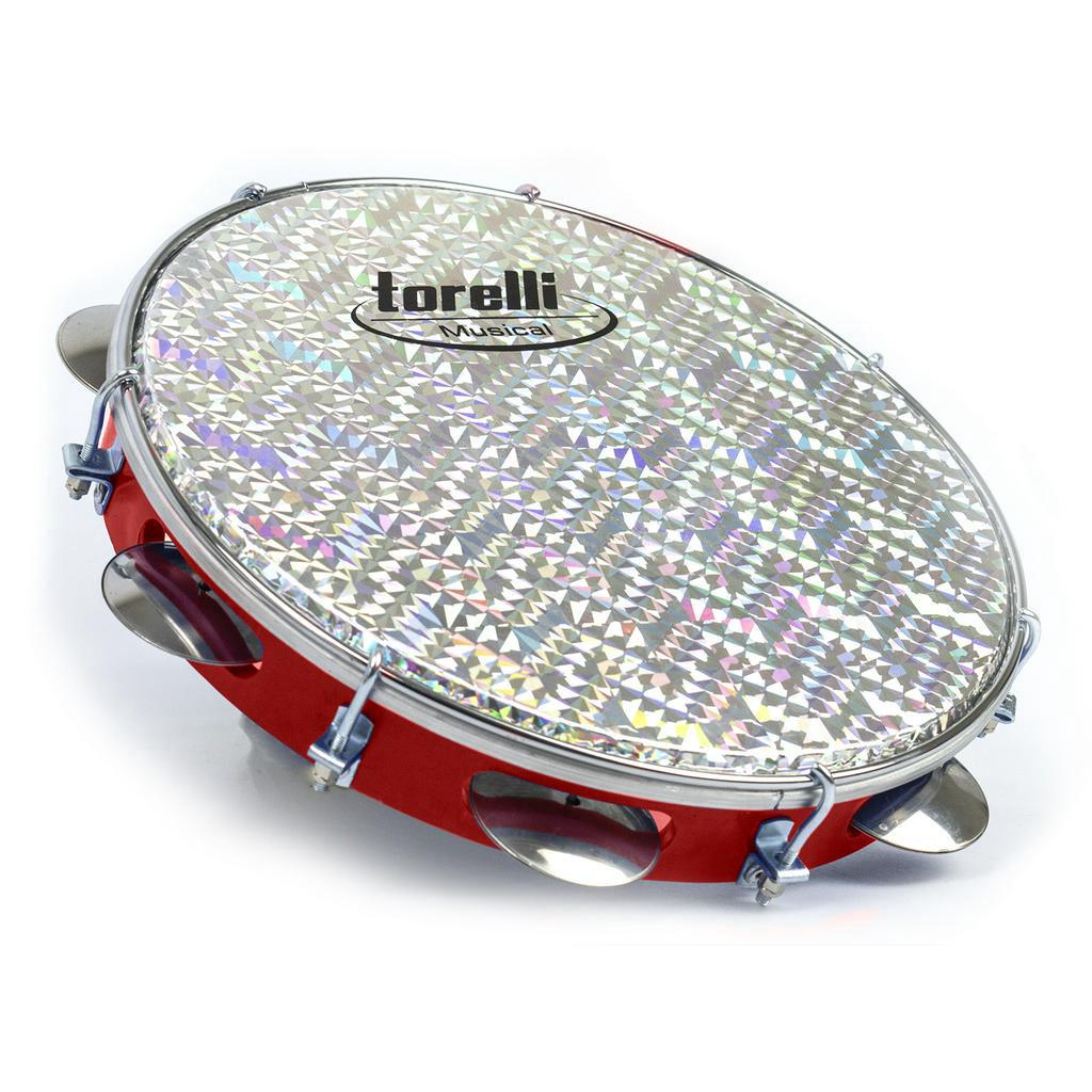 Pandeiro Injetado 10 – Pele Holográfica Torelli TP 308 Vermelho