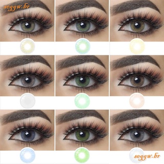 1 par de Lentes de Contato Fashion de cores mistas, lente de contato cosméticas / olhos grandes, para contato visual cosmético