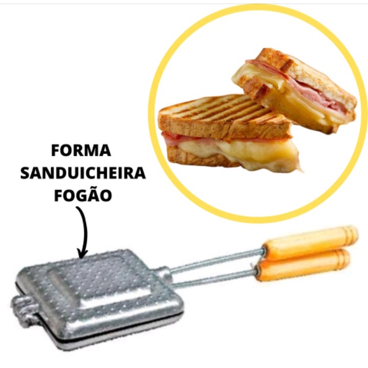 SANDUICHEIRA TORRADEIRA TOSTEX manual alumínio fundido. Alta transmissão calor Faz lanche rapidinho