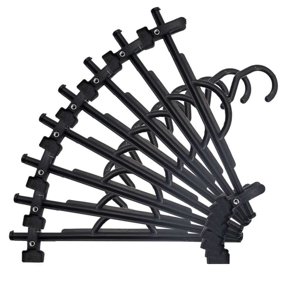 Kit 50 Cabides Preto Plástico C/ 100 Presilhas em Oferta na Shopee