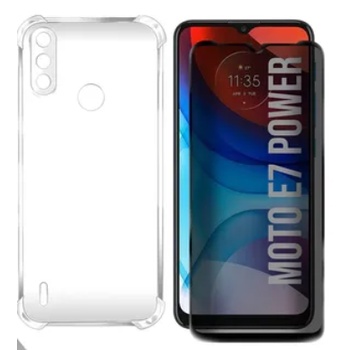 Kit Capa Anti-Impacto + Película 3D Privacidade P/ Moto E7 Power em Oferta na Shopee