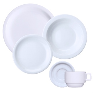 Jogo Aparelho Jantar Cha 30 Pecas Porcelana Germer Iguacu 6 Pessoas em Oferta na Shopee