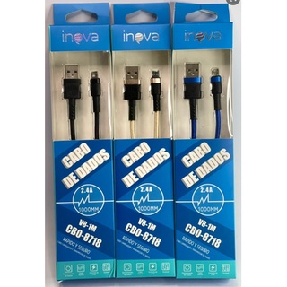 Cabo Usb dados e carregamento Inova basike v8 1m