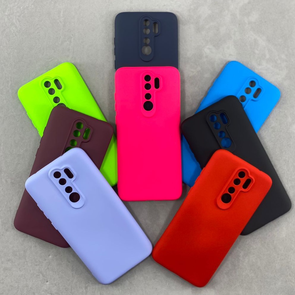 Capa Xiaomi Redmi Note 8 Pro Silicone Aveludada Protege Câmera Colorida Capinha Anti Impacto