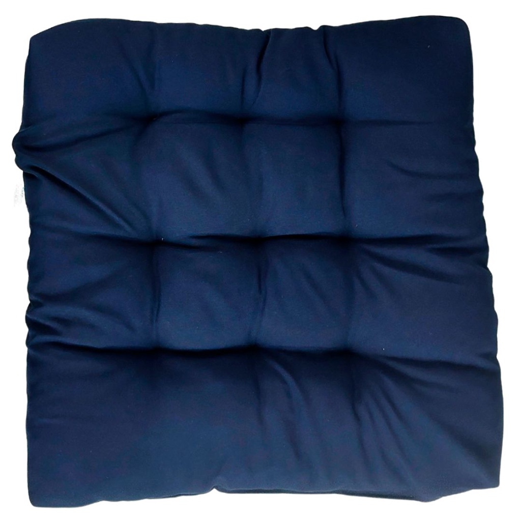 Almofada Grande Futton Decorativa Liso Assento Para Sofa e Poltrona 60x60cm Artesanal Azul Marinho