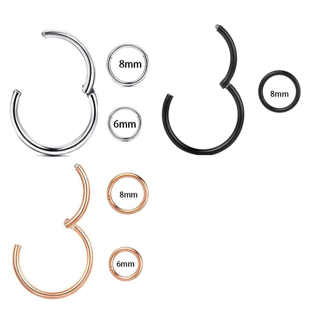 Piercing Segmento Articulado Clicker Para Helix, Daith e Septo em Oferta na Shopee