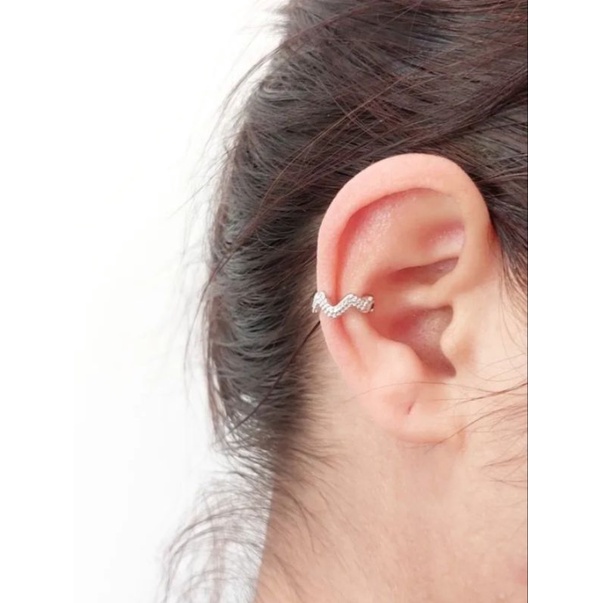 Piercing Ear Cuff Brinco Feminino Argola Pressão Stiller Bts