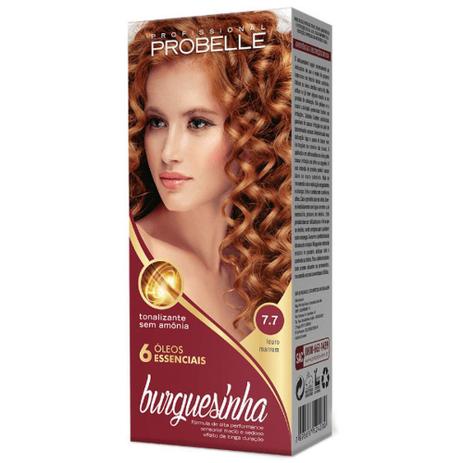 Tonalizante Burguesinha 7.7 Louro Marrom Probelle 50ml probelle PROMOÇÃO em Oferta na Shopee