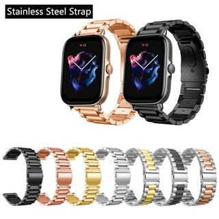 Pulseira De Aço Inoxidável De 20mm Para Huami Amazfit GTS4 GTS3 GTS 2e GTS2 mini/Bip 3 Lite S U Pro Pop/GTR 42mm