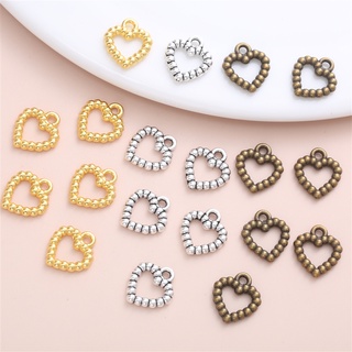20pcs/Conjunto Vintage Delicado Coração Charme Para Jóias Femininas Fazendo Colar Pingente DIY Lovly Acessórios