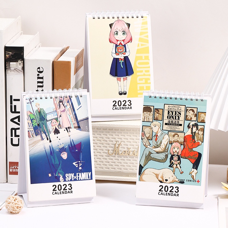 Calendário 2023 Spy x De Mesa Com Desenho De Família Anya Forger Yor/Ideid  | Shopee Brasil