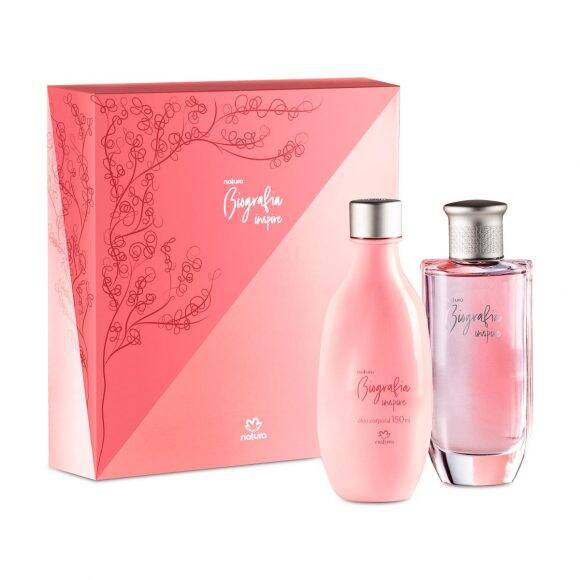 Kit Presente Perfume Biografia Inspire Feminino Natura | Shopee Brasil