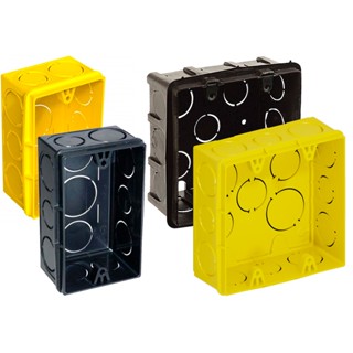 Caixa De Luz 4x2 - 4x4 Amarela - Preta Instalação Elétrica Casa Comércio Reforma Construção Obras em Oferta na Shopee