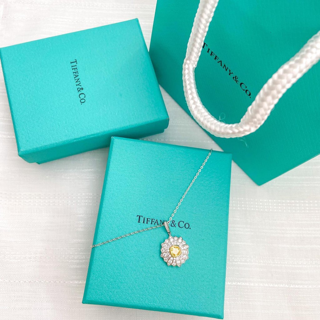 Colar Pendente Circulo Cheio Diamante Amarelo Tiffany Prata 925 + Opções Embalagem