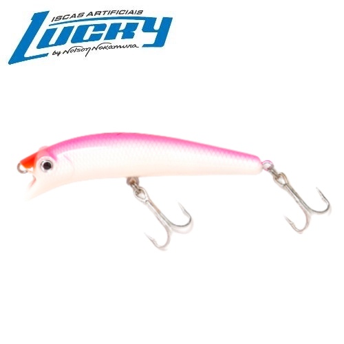 Isca Artificial Lucky by Nelson Nakamura Happy Popper - 104 Opaca Rosa