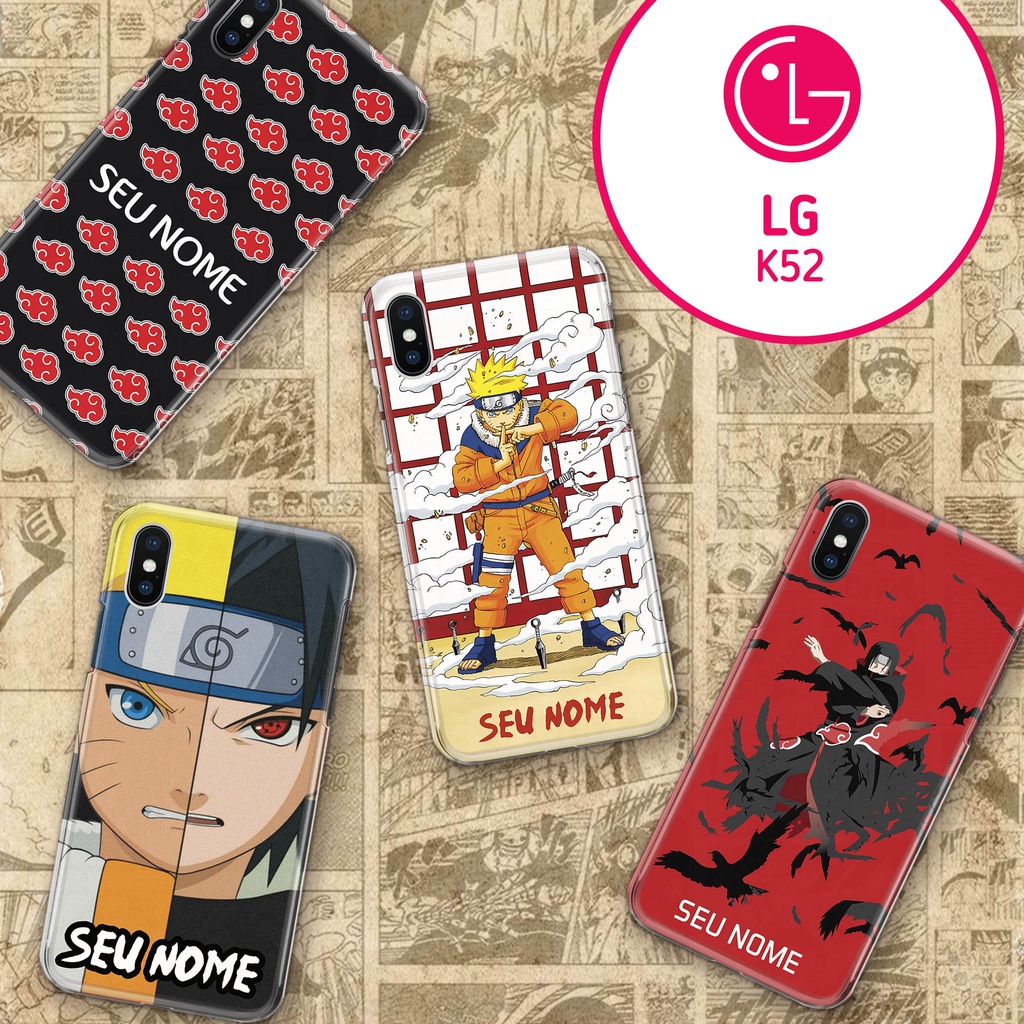 Capa Capinha - LG K52 - Naruto Anime Personalizada com Nome