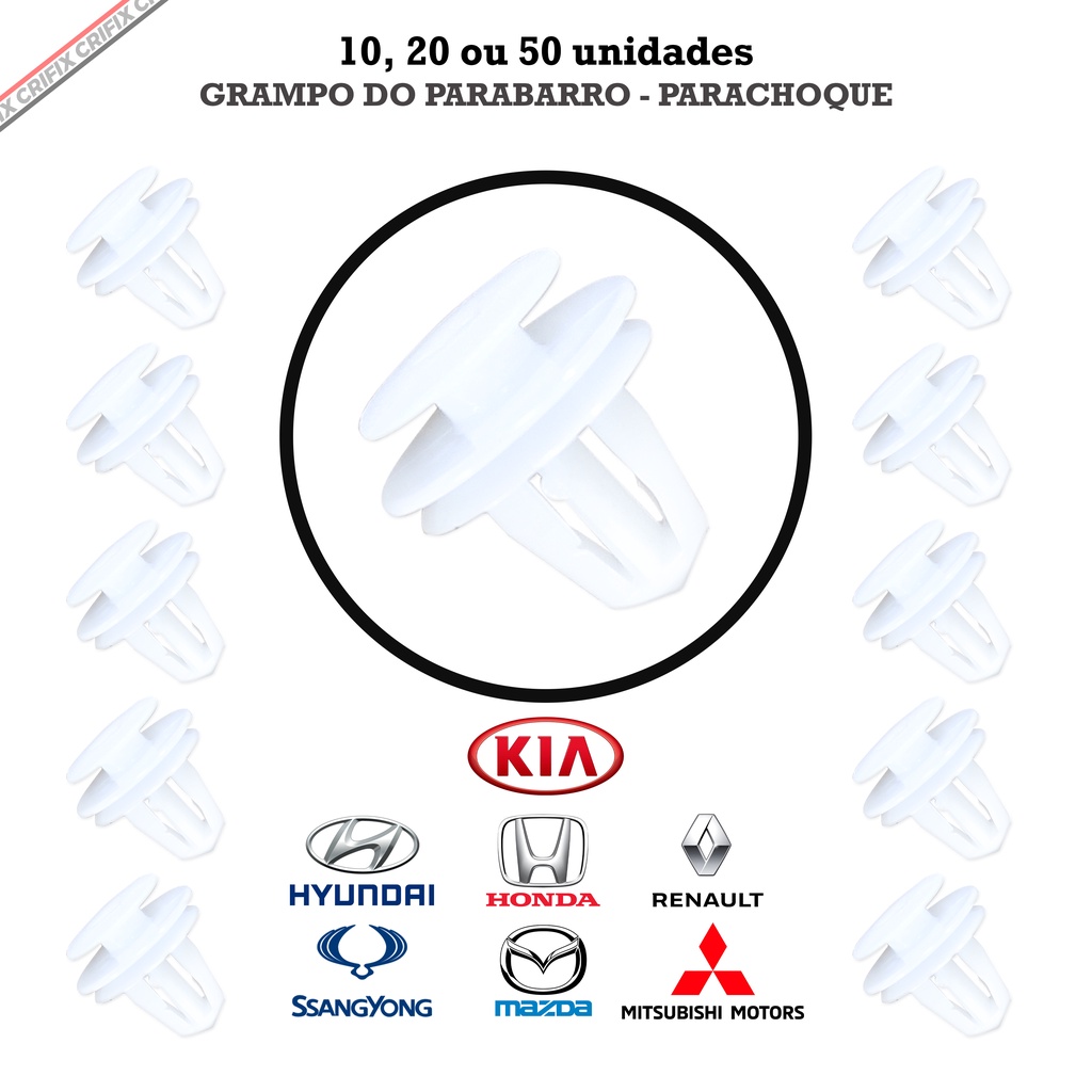 10, 20 Ou 50 Grampos Presilhas Do Forro Da Porta Hyundai HR H100
