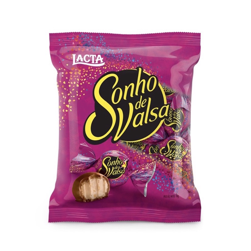 Pacote de bombom Chocolate Sonho de Valsa Lacta 1kg