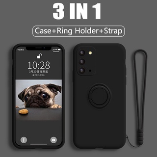 Capa De Silicone Líquido Luxuosa Com Suporte De Câmera Para Samsung S8 S9 S10 S20 S21 Plus S21 Ultra S20 Fe