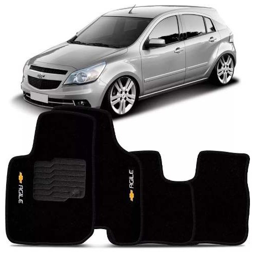 Conjunto Tapete Carpete Agile 2009 A 2015 Personalizado Logo