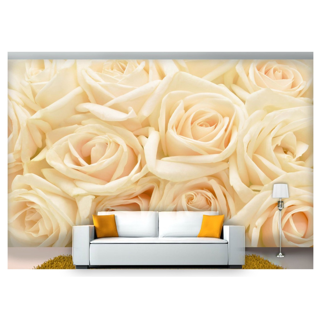 papel de parede Flores Rosas Romantico 3D 10m² NFL216