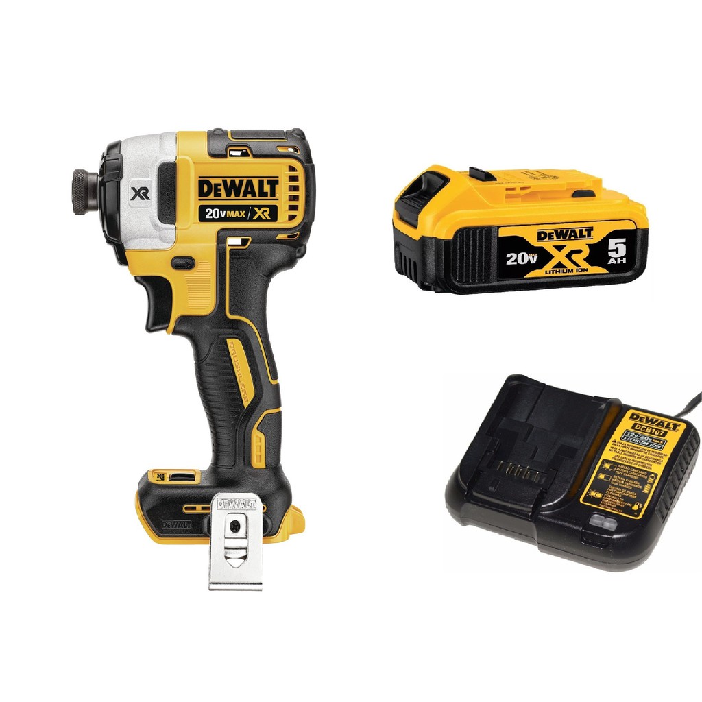 Parafusadeira Impacto Dcf887 20v Dewalt a Bateria com Bateria de 5ah Xr E Carregador Bivolt em Oferta na Shopee