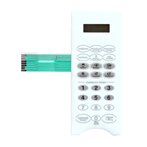 MEMBRANA TECLADO PARA MICROONDAS MIDEA MM 20 EL1BWC COM RECORTE