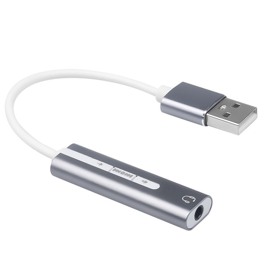 2 Em 1 Externo Usb Placa De Som 3.5mm Tipo C Interface De Áudio Do