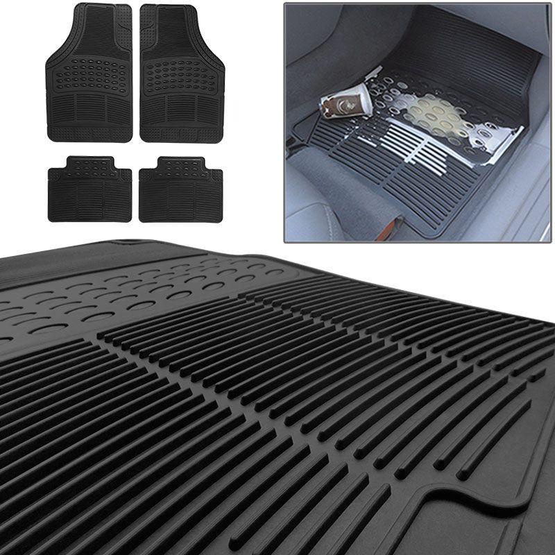 Jogo de Tapete Borracha Automotivo Modelo G Universal Preto