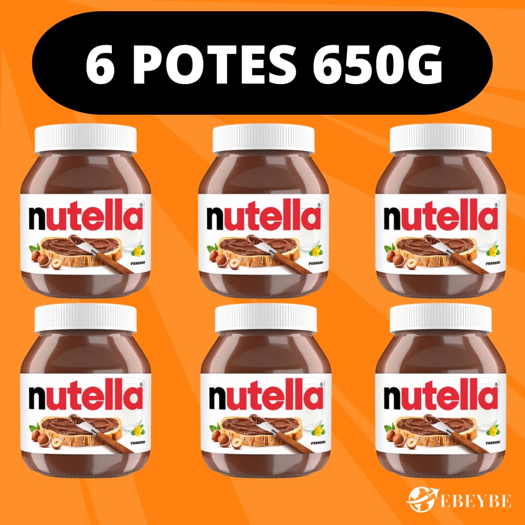 Kit 6 Pote Nutella Chocolate Creme De Avelã Com Cacau 650g Promoção  Imperdivel | Shopee Brasil