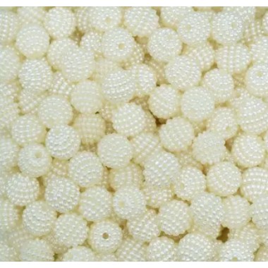 25aprox Pérolas Craqueladas 10mm, cor Perola com furo para Artesanato decoração bijuteria em Oferta na Shopee