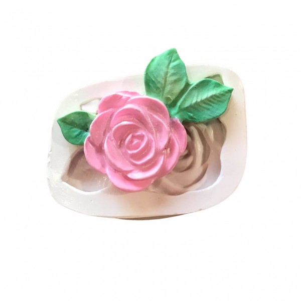 Molde De Silicone Arabesco Rosa Com Folhas Molde Para Confeitaria Molde Para Biscuit 256