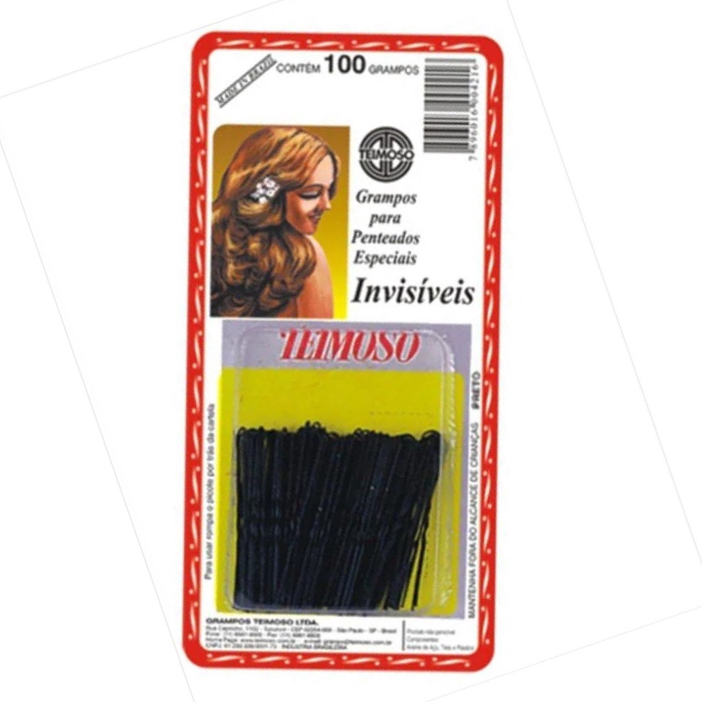 Grampos Especiais Invisíveis Preto 100un - Teimoso em Oferta na Shopee