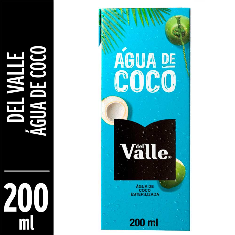 4 unidades Água de Coco Del Valle 200ml