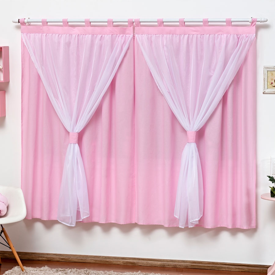 Cortina Infantil Quarto Bebê 2,00x1,70 Slim Menino Menina Enxoval Presente Imperial Chuva de Amor GOLD BABY LINHA BABY LINHA BABY GOLDEN