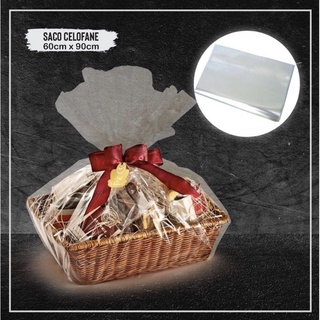 25 Saco Celofane Para Cesta De Presentes Café Da Manha 60x90 80x90 52x90 45x60 500 gramas palha// em Oferta na Shopee