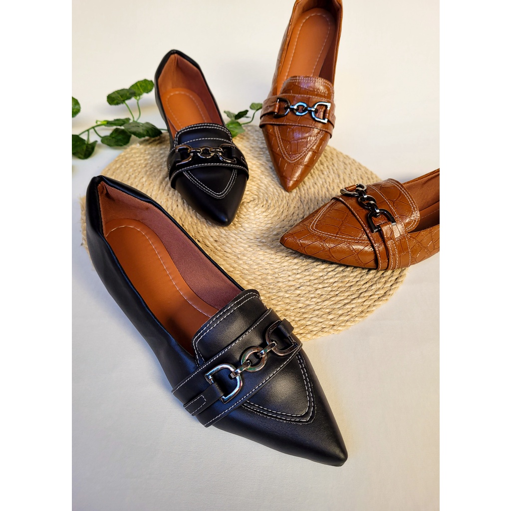 Sapatilha Feminina Bico Fino Sapato Feminino Preto Nobuck Premium Confortável Rasteirinha Feminina Mocassim