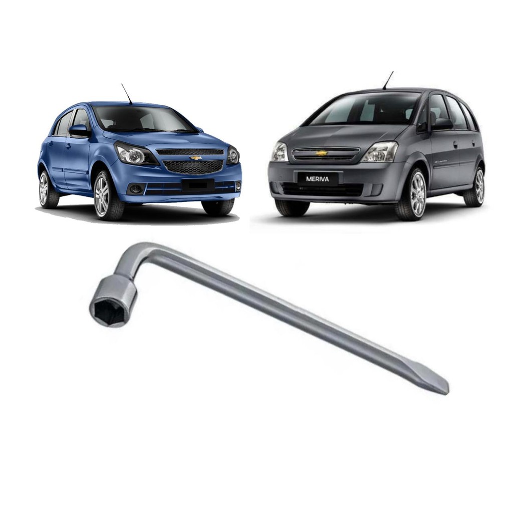 Chave de Roda Modelo L 17mm Com Espátula Agile Meriva Celta Corsa ...