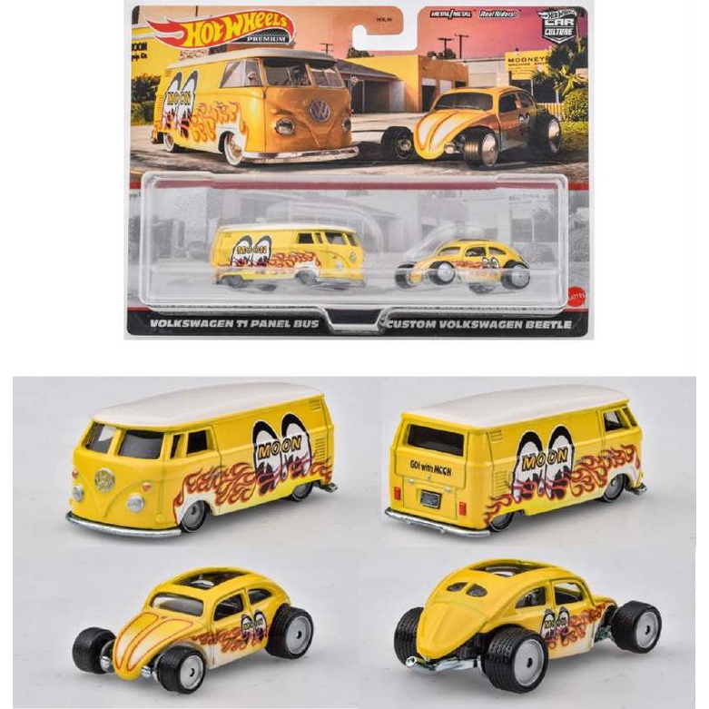 Hot Wheels 2021 Car Culture Volkswagen T1 Panel Bus And Custom Beetle Mooneyes Target 3851