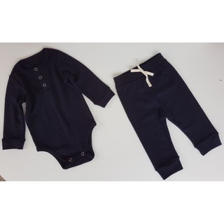 Conjunto body polo bêbe manga longa + mijão