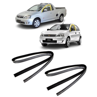 KIT 2 Borrachas Vidros Canaletas Portas Dianteiras Corsa Joy Maxx Frente Montana 2002 ATÉ 2010 em Oferta na Shopee