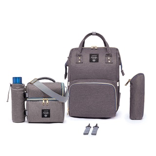 Kit Mochila Maternidade e Lancheira Térmica Bebê Menina Menino Impermeável